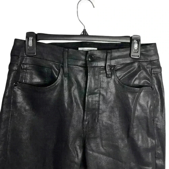 GOOD AMERICAN Good Legs Coated black skinny jean Size 10/30 - Picture 4 of 9